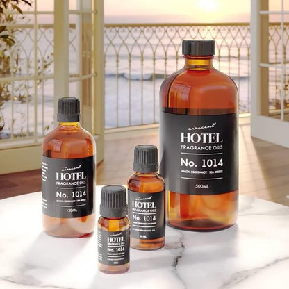 AirScent Hotel Diffuser Oil No. 1014 - The Iconic 5-Star Hotel Coastal Blend - Lemon Bergamot Sea Breeze - Fragrance Oil for Ultrasonic and Waterless Diffusers and Crafting - 500 mL