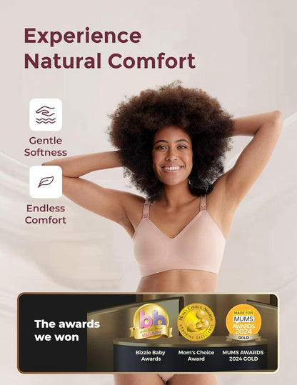Momcozy Nursing Bras | YN21 Seamless Maternity Bra for Ultra Comfort | Natural Shape, Pregnancy Sleep Bralette