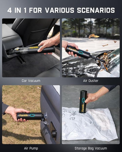 Fanttik V8 Apex Cordless Car Vacuum - Slim Design for Easy Cleaning | Powerful Suction