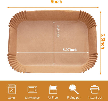 Ninja Air Fryer Liners - 150PCS Disposable Baking Parchment Paper for Dual Air Fryer DZ201/401
