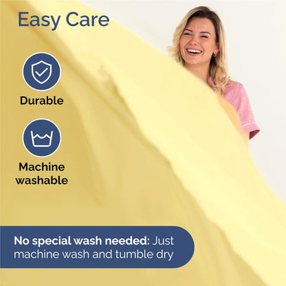 Skiennix Twin XL Sheet Set - Comfy Cooling Bed Sheets - Ultra-Soft, Deep Pockets, Wrinkle-Free - Yellow