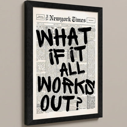 Skiennix 8X10 Inch Black Frame - Motivational Canvas Wall Art | Inspirational Quote Print for Home & Office