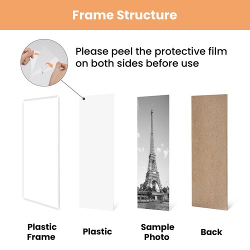upsimples 12x16 Picture Frame White 3 Pack, Scratch-Proof Poster Frames 12 x 16 for Photo Gallery - Slide-In Strips, Horizontal or Vertical Wall Mounting