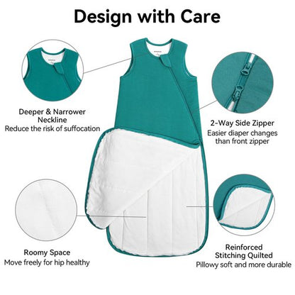 BubblePanda Modal Sleep Sack 6-12 Months 1.0 Tog Super Soft Toddler Sleep Sack for Babies 2-Way Zipper Baby Wearable Blanket