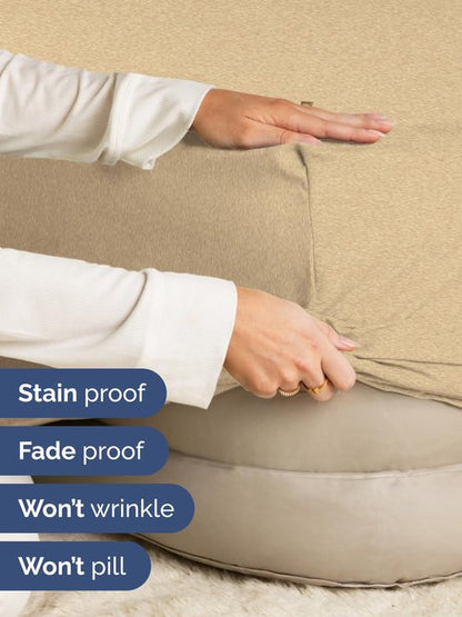 Extra Deep Cal King Fitted Sheet - Hotel Luxury Single Fitted Sheet Only - Easily Fits 18 inch to 24 inch Mattress - Ultra Soft, Wrinkle Free w/Extra Deep Pockets - Breathable & Comfy - Heathered Tan