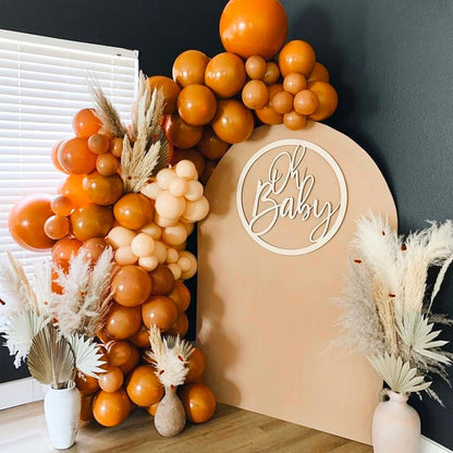 PartyWoo Burnt Orange Balloons - 101pcs 12 Inch Terracotta Rust Autumn Boho Decor Kit for Events