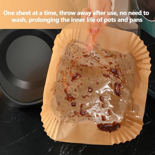 Air Fryer Paper Liner 9 Inch by [Brand Name] - 200PCS Non-Stick & Oil-Proof Baking Parchment