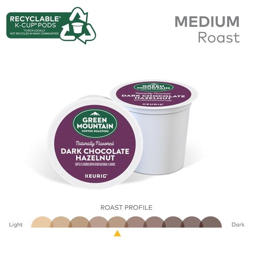 Green Mountain Coffee Roasters Dark Chocolate Hazelnut Coffee - 96 Keurig K-Cup Pods for Rich Flavor
