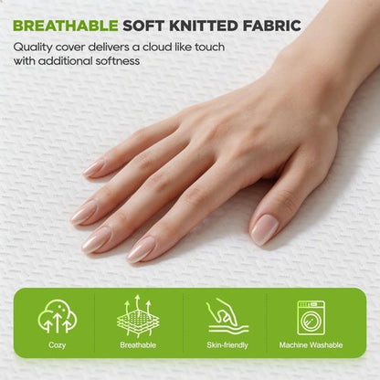 FDW 6 Inch Twin Mattress - Medium Firm Foam Support | Breathable, Comfortable & Washable Cover