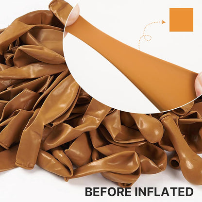 PartyWoo Burnt Orange Balloons - 100 Pcs Latex Balloon Arch Kit | 18", 12", 10", 5" Sizes for Fall Celebrations