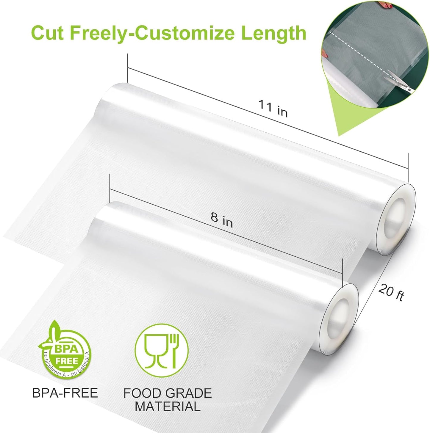 x 20" & 3 Rolls 8" x 20" + 100 Pint Bags 6" x 10