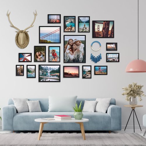 Giftgarden 8.5x11 Picture Frame Black, Certificate Award Document Diploma 8.5 by 11 Thin Frame for Wall Tabletop Display, Single