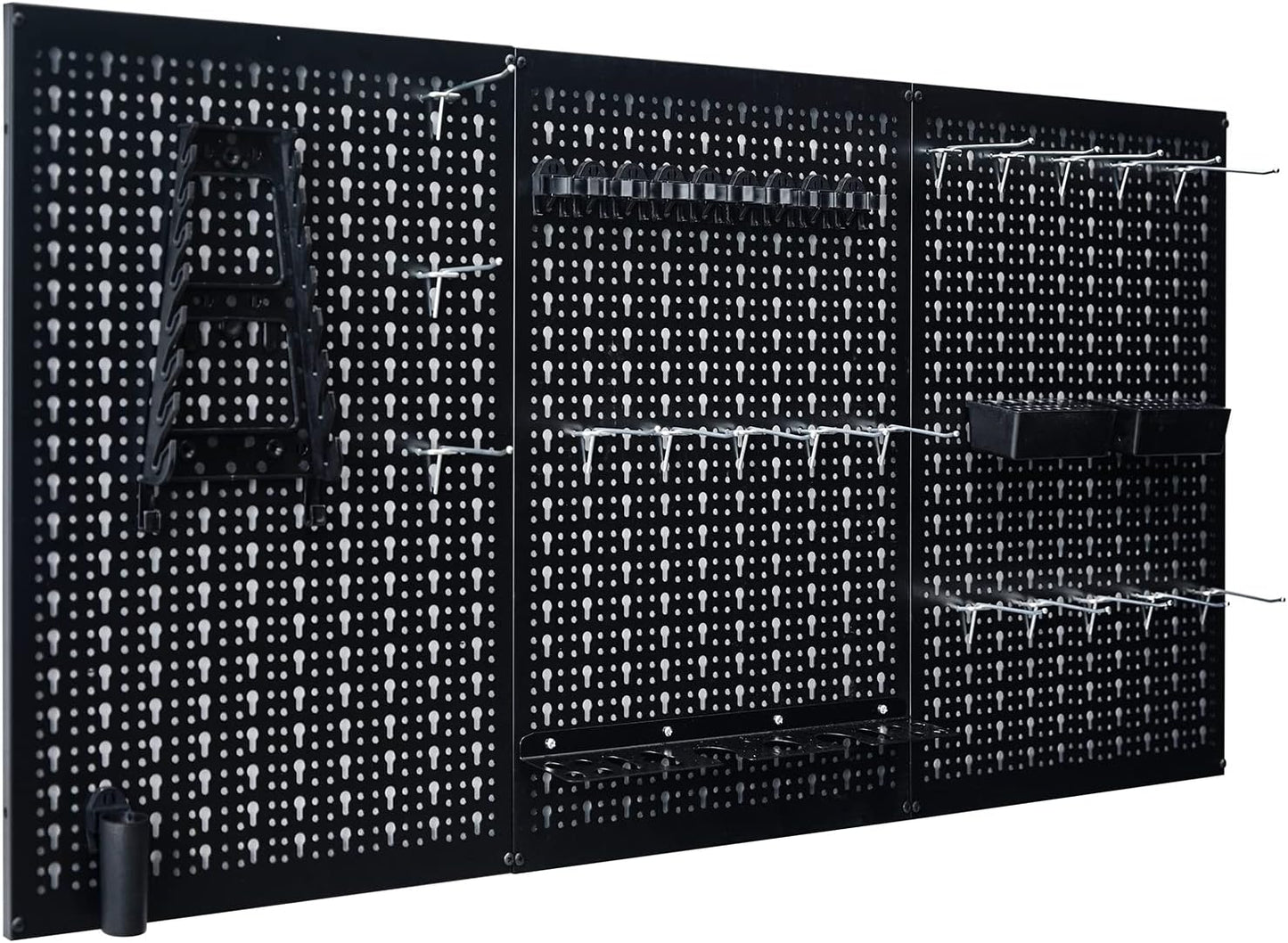 Ultrawall Pegboard Wall Organizer - 4 Ft Metal Tool Storage Kit with 45 Accessories for Garage
