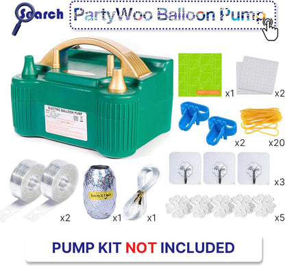 PartyWoo Silver Balloon Arch Kit - 140 Pcs in Various Sizes for Birthday, Graduation & Wedding Decor