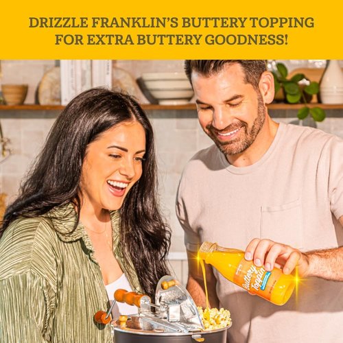 Franklin’s Gourmet Popcorn Organic Kernels - Non-GMO & All-Natural 28oz Tub - Perfect for Popping