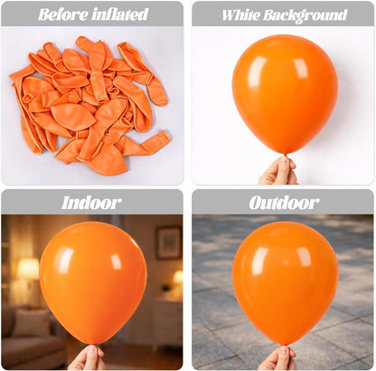 Voircoloria 105pcs Orange Balloons - 12 Inch Party Latex Balloons for Birthday & Baby Showers
