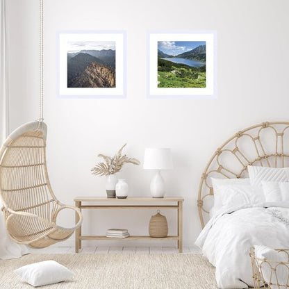 JCJMY 18x18 Picture Frame White with 14x14 Mat, Display Photo 14x14 with Mat or 18 x 18 Without Mat, Wall Hanging Large 18x18 Poster Frame with Shatter Resistant Plexiglass, White