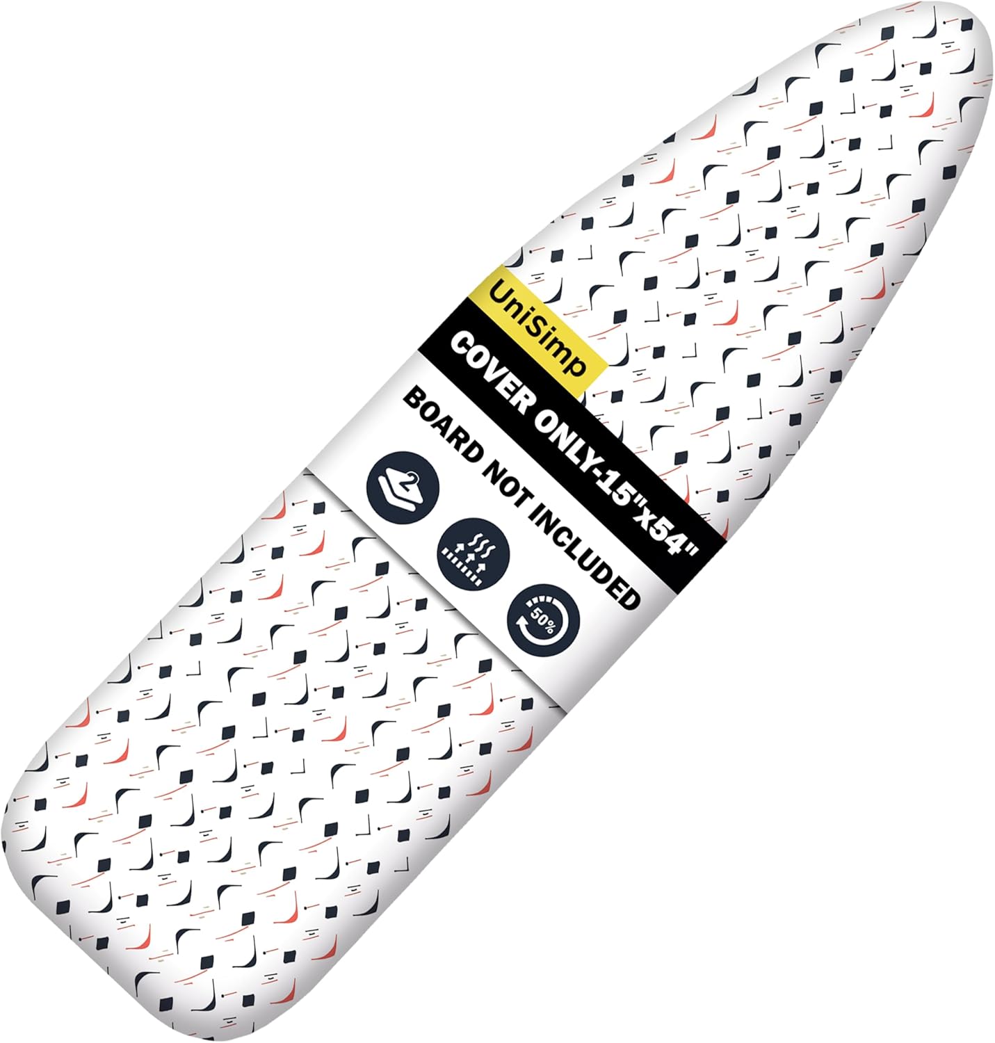 UniSimp Ironing Board Cover - Extra Thick Natural Cotton, Scorch & Stain Resistant | 15"x54" Size