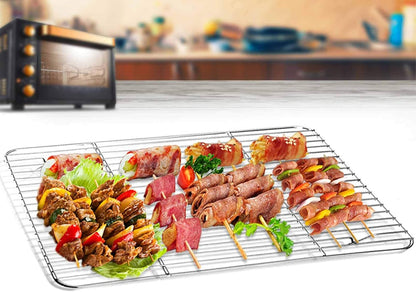 TeamFar Baking Sheet Set - Stainless Steel Cookie Tray with Cooling Rack | Non-Toxic & Dishwasher Safe