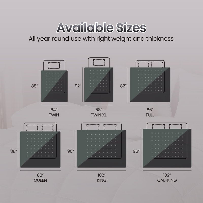 Utopia Bedding Comforter Duvet Insert, Quilted Comforter with Corner Tabs, Box Stitched Down Alternative Comforters Twin Size (Black/Grey)