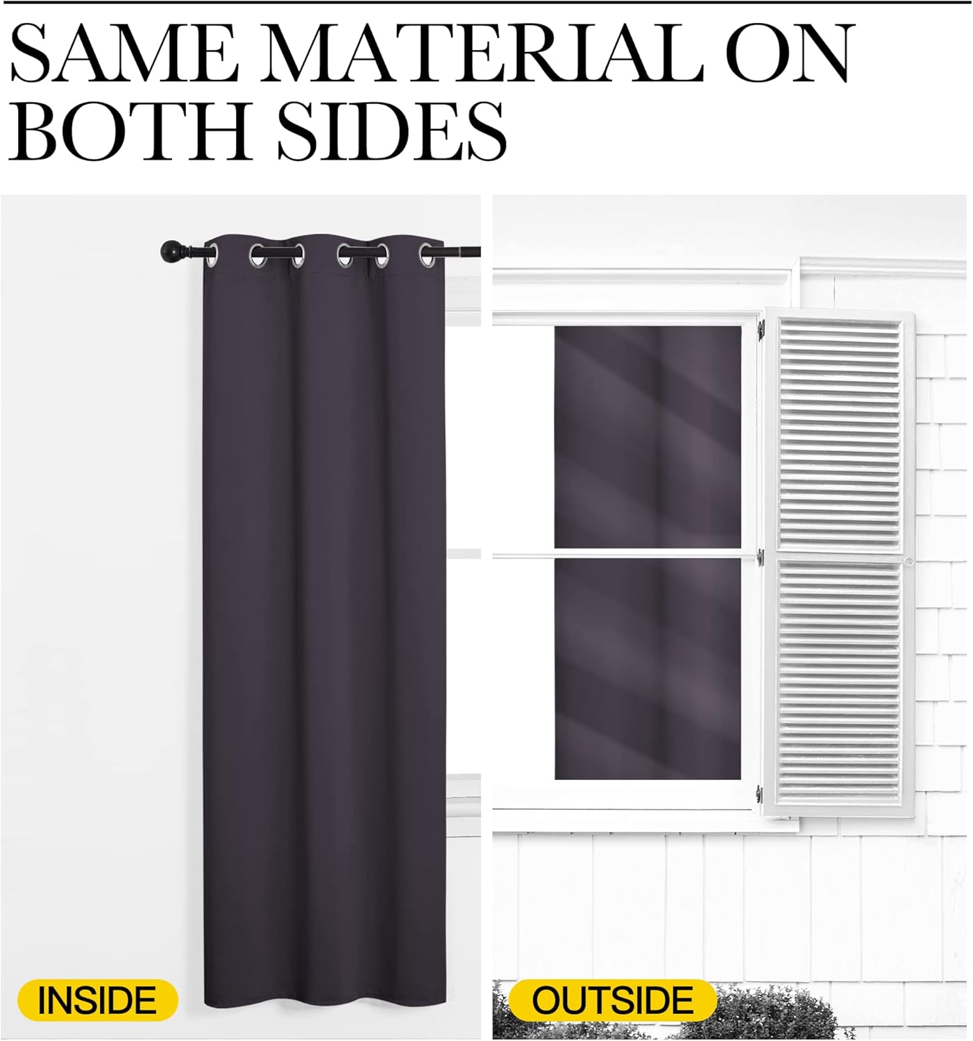 NICETOWN Greyish Purple Blackout Curtains - Thermal Insulated 120" Long Drapes | 2 Panels, 55" Wide for Living Room