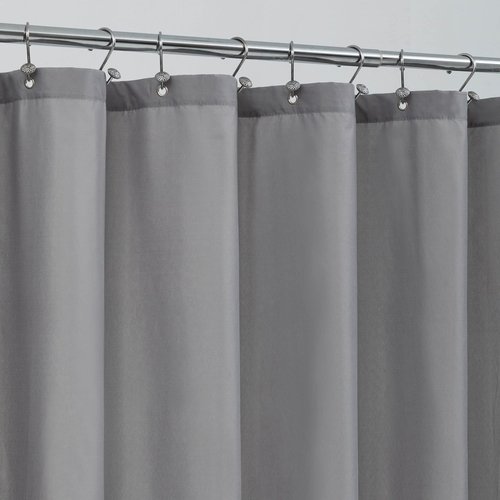ALYVIA SPRING Stall Fabric Shower Curtain Liner Waterproof - 54" x 78", Soft & Lightweight Long Stall Size Shower Curtain with Magnets, Machine Washable - 54x78, Grey