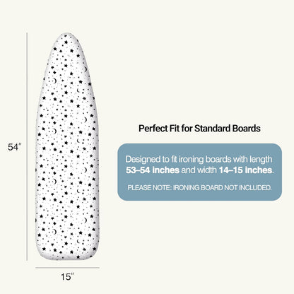 UniSimp Ironing Board Cover - Extra Thick Natural Cotton, Scorch & Stain Resistant | 15"x54" Nightfall