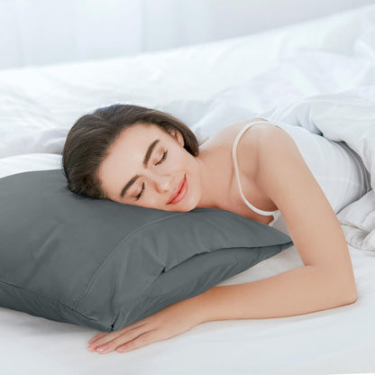Utopia Bedding King Pillow Cases - 6 Pack - Envelope Closure - Soft Brushed Microfiber Fabric - Shrinkage and Fade Resistant Pillow Covers King Size 20 X 40 Inches (King, Grey)