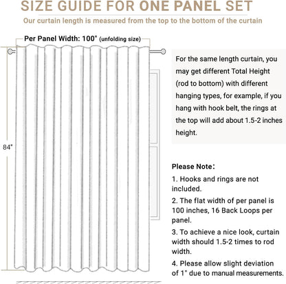 Skiennix 100% Blackout Linen Curtains - Thermal Insulated Drapes for Bedroom | 90" Long, Blush Pink