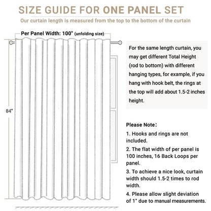 100% Blackout Shield Linen Blackout Curtains for Bedroom 84 Inches Long, Back Tab/Rod Pocket Living Room Drapes, Thermal Insulated Blackout Curtains 1 Panel Set, 100" W x 84" L, Sage