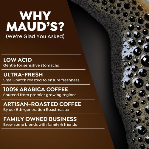 Maud's Dark Roast Coffee Pods, 100ct, Single Serve Pods – 100% Arabica Coffee, Compatible with Keurig K Cups Maker
