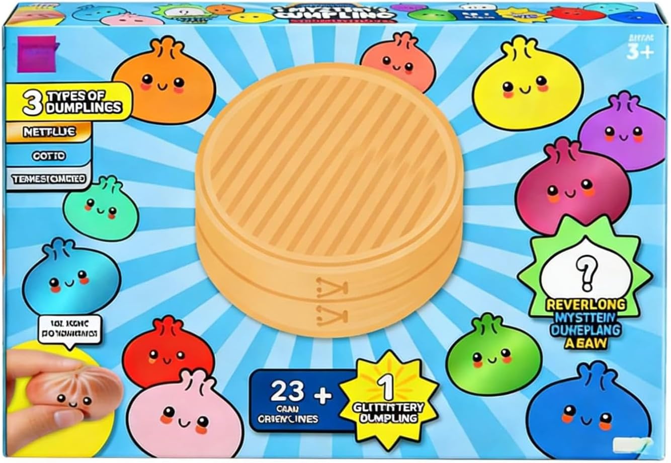 Muticoor Dumpling Squishy - 24-Day Advent Countdown Calendar with Cute Bao Bun Fidget Toys for Stress Relief
