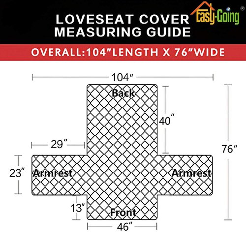 Easy-Going Reversible Loveseat Couch Cover for 2 Cushion Couch Sofa Cover for Dogs Water Resistant Furniture Protector with Foam Sticks Elastic Straps for Pet (Loveseat, Pink/Beige)