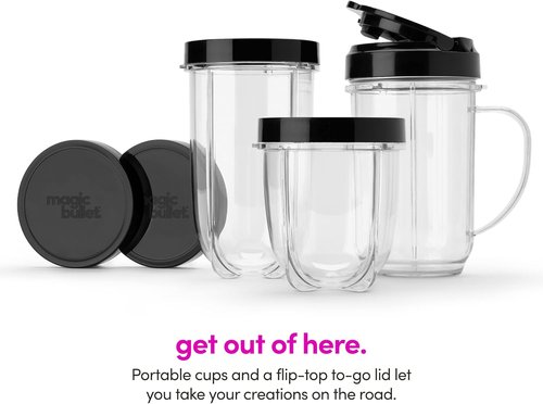 Magic Bullet Blender - 11-Piece Set in Silver | Compact Size for Quick Meal Prep