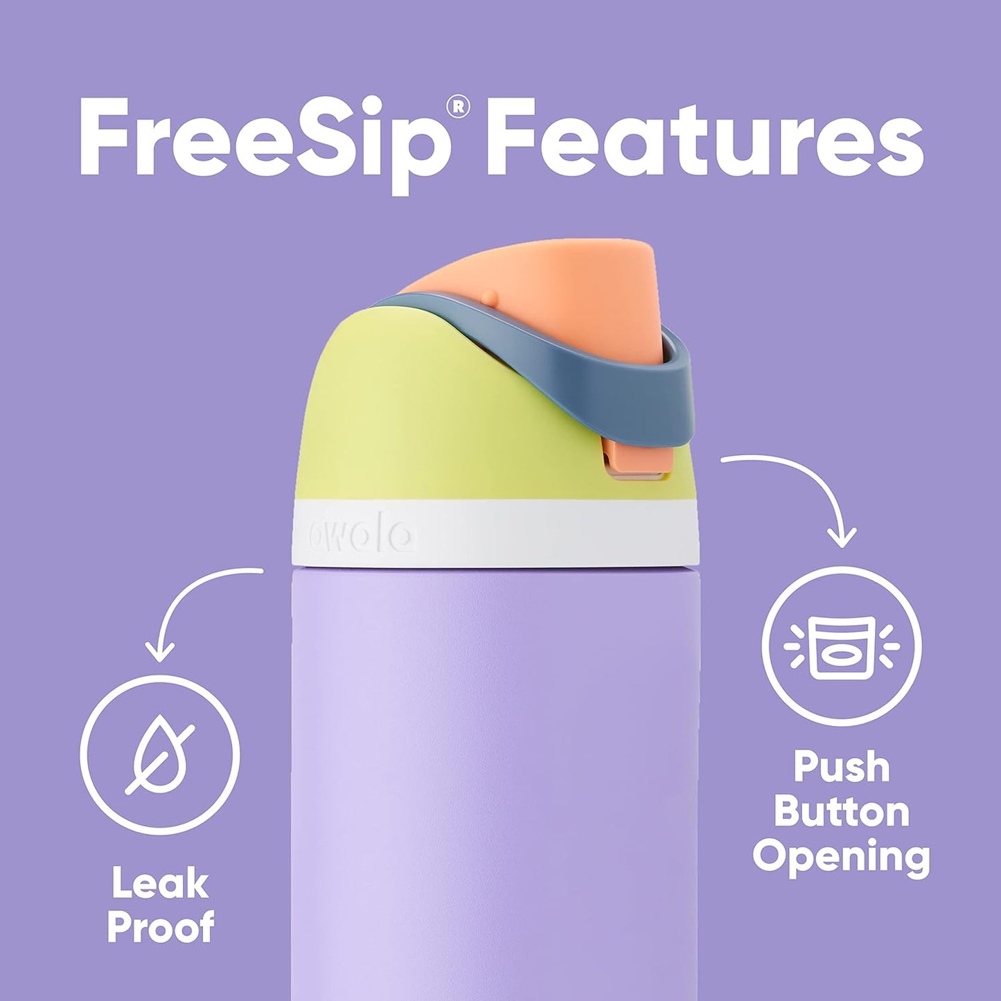 Owala FreeSip Insulated Stainless Steel Water Bottle - BPA-Free, 24 Oz, Perfect for Travel - Boneyard Design