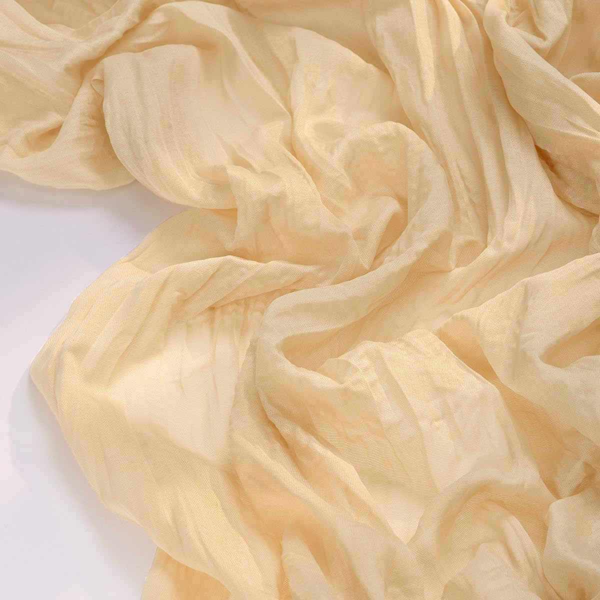 **Socomi Gold Champagne Cheesecloth Table Runner - 120 Inch Sheer Gauze for Weddings & Parties**
