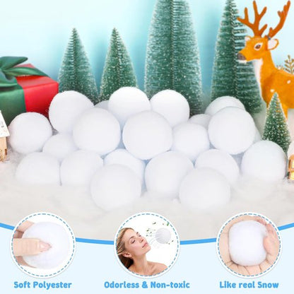 Luces 80 PCS Soft Fake Snow Balls - Indoor & Outdoor Winter Fun | Perfect for Christmas Games