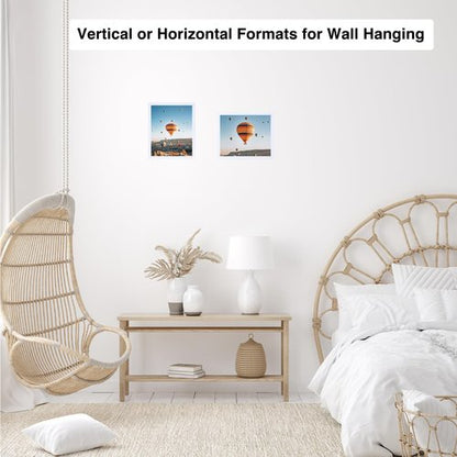 JCJMY 4x5 Picture Frame White for Wall Hanging or Tabletop, Wall Mounting Horizontally or Vertically, 4 x 5 Wall Gallery Poster Photo Frame with Shatter Resistant Plexiglass, White