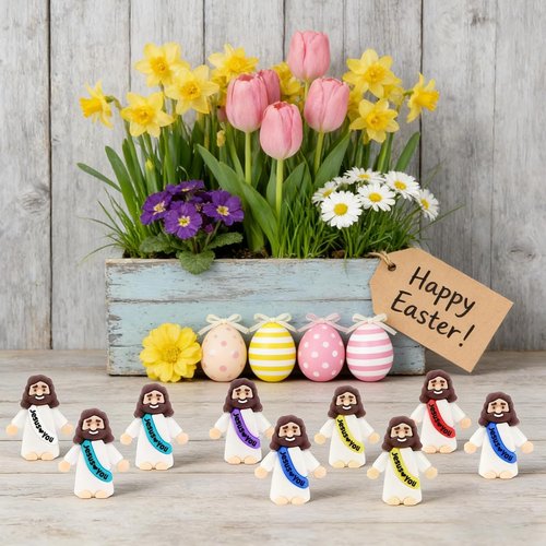 Little Jesus Figurines | 36 Pack Mini Jesus Figures for Church Events & Easter Gifts