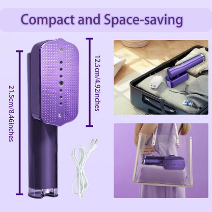 Skiennix Portable Clothes Steamer - 1200W Mini Iron with Fast Heat-Up & LCD Display | Ideal for Travel & Home Use