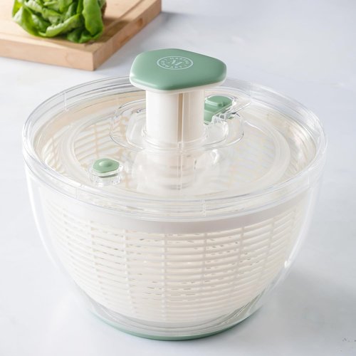 Martha Stewart Salad Spinner - 6.3 Qt Fruit & Vegetable Washer with Strainer | Easy Cleaning Bowl