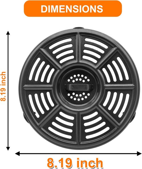 GWY Air Fryer Replacement Tray - Food Grade Grill Pan for Ninja AF101, AF161, AF150 XL | 8.2'' Round, Dishwasher Safe