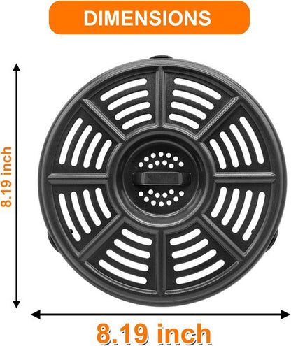 GWY Air Fryer Replacement Tray - Food Grade Grill Pan for Ninja AF101, AF161, AF150 XL | 8.2'' Round, Dishwasher Safe