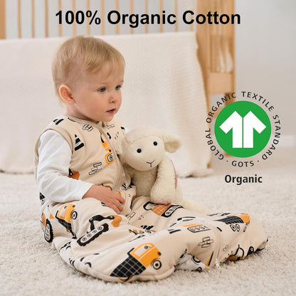 Yoofoss Baby Sleep Sack - 1.5 Tog Wearable Blanket for 12-18 Months | 100% Organic Cotton, Warm & Comfy