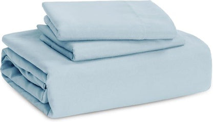 Bedsure Sky Blue Duvet Cover Set - Extra Soft Prewashed Cotton-Like Polyester | Queen Size 3-Piece 90x90 Inches with Zipper Closure & 2 Pillow Shams