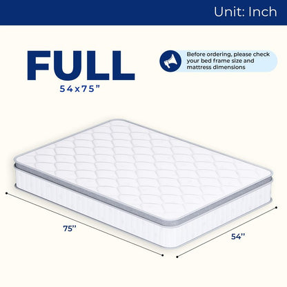 Neo Sleep Full Size Mattress, 12 Inch Hybrid Comfort & Supportive Mattress in a Box, Cooling Gel Memory Foam and Pocket Springs with Pressure Relief, CertiPUR-US Certified, Medium Firm