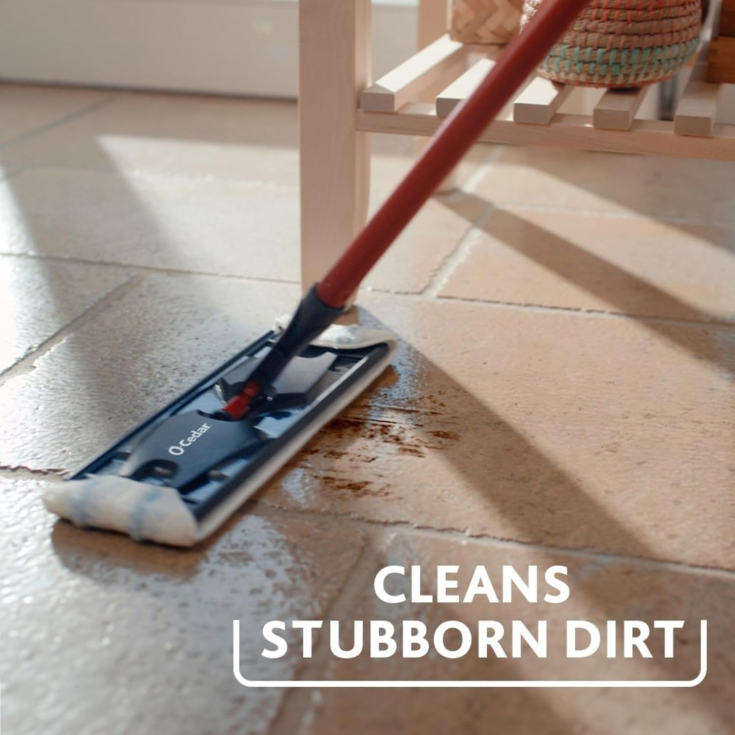 O-Cedar H2prO Flat Mop System - Quick Cleaning Tool with Machine Washable Microfiber Pad | Safe for Wood, Vinyl, Tile