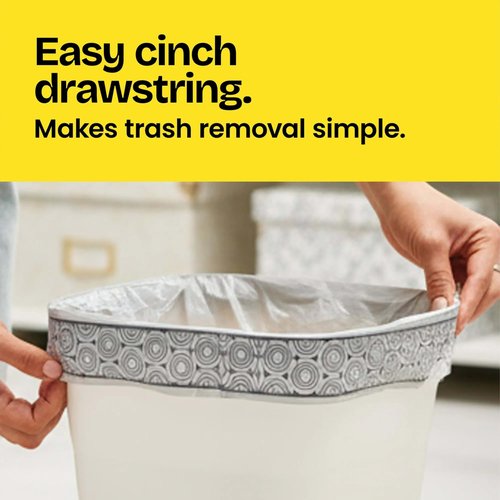 Glad Medium Trash Bags, 8 Gallon, Lemon Fresh Bleach Garbage Bags, Resists Bacterial Odors with Drawstring, 80 Count