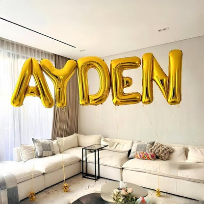 Giant C Gold Alphabet Balloon - 40 Inch Self-Inflating Mylar Letter for Birthday & Graduation Decor