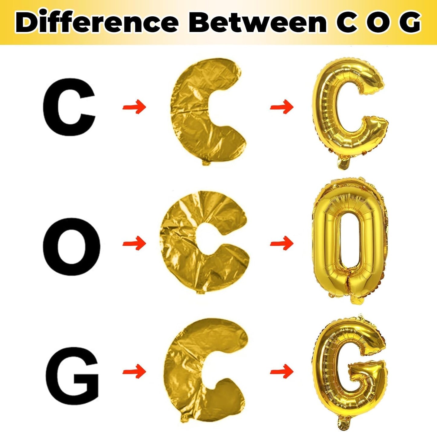 Skiennix Custom Gold Alphabet Balloons - 40 Inch Self-Inflating Mylar Letters for Birthday & Anniversary Decor